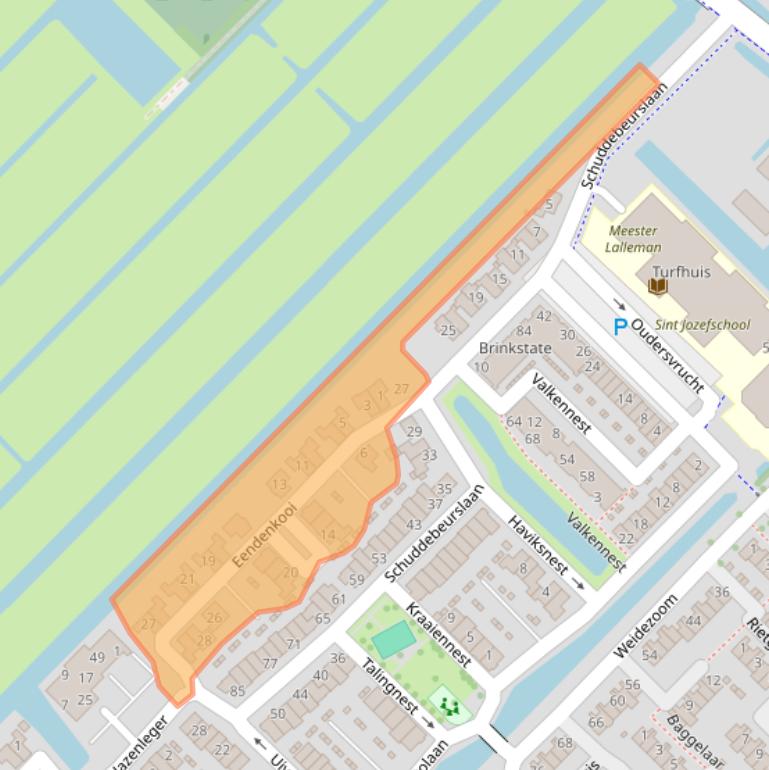 Kaart van postcodegebied 2841MS.