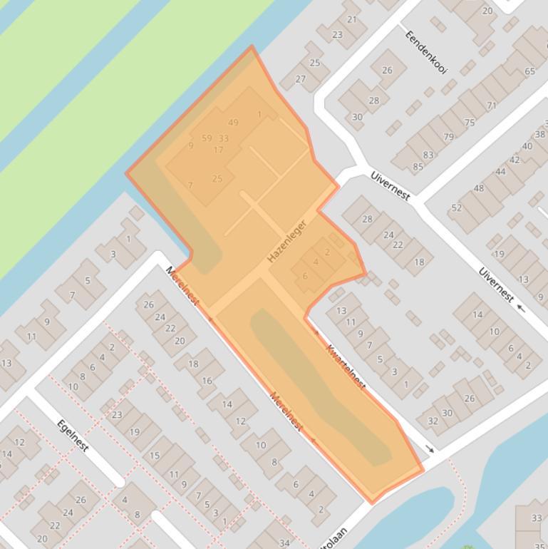 Kaart van postcodegebied 2841MT.