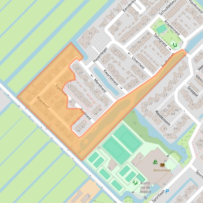 Kaart van postcodegebied 2841MX.