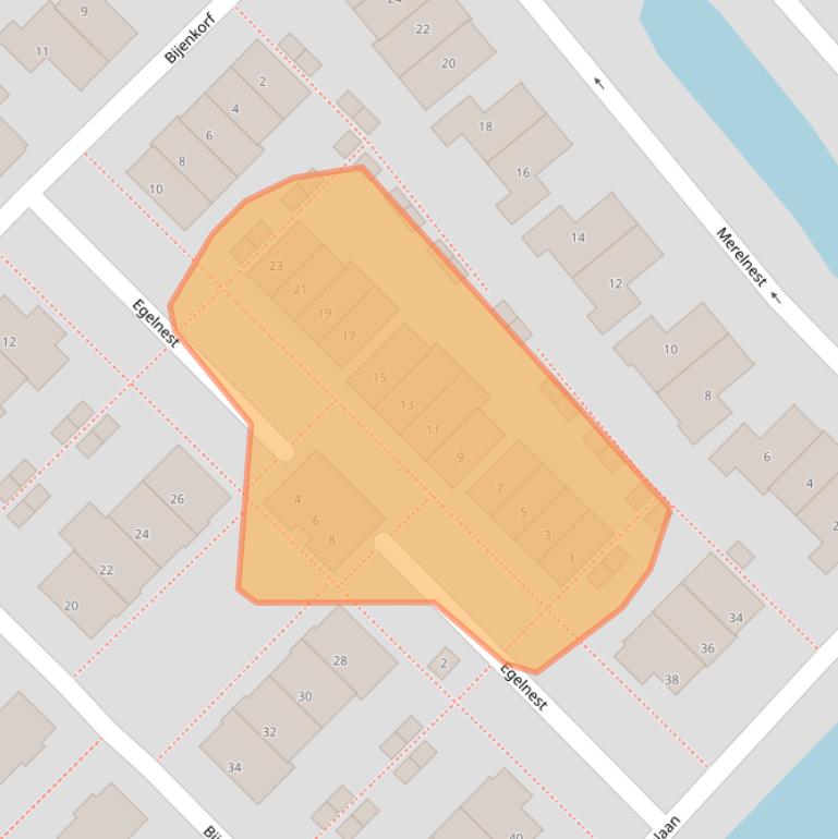 Kaart van postcodegebied 2841MZ.