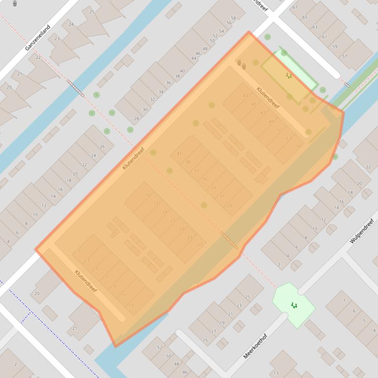 Kaart van postcodegebied 2841PH.