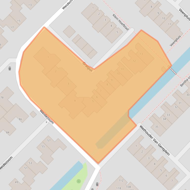 Kaart van postcodegebied 2841RN.