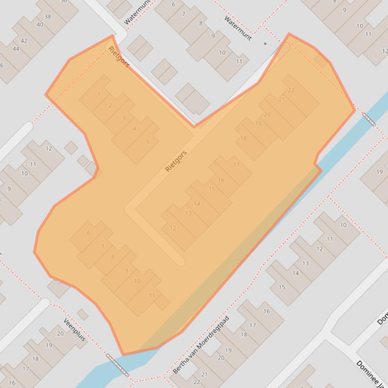 Kaart van postcodegebied 2841RS.