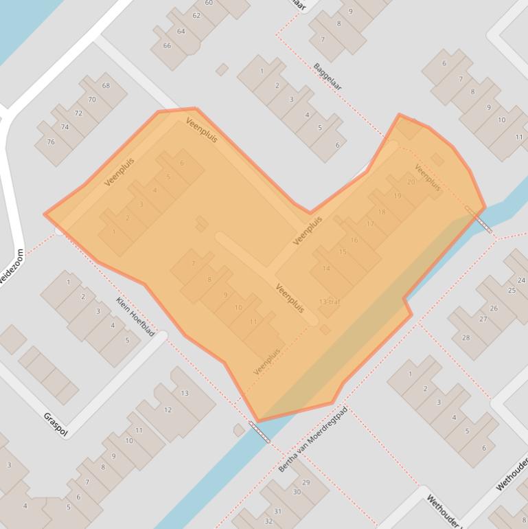 Kaart van postcodegebied 2841RT.