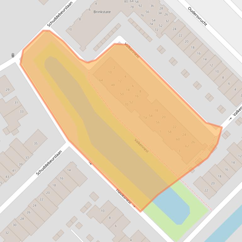 Kaart van postcodegebied 2841SG.