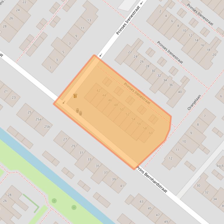 Kaart van postcodegebied 2841TC.