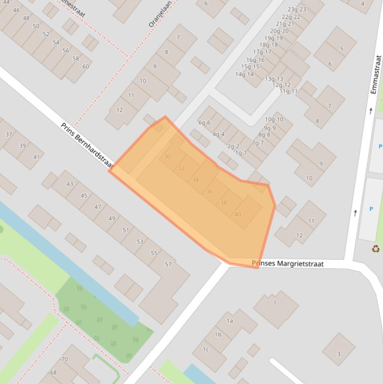 Kaart van postcodegebied 2841TJ.