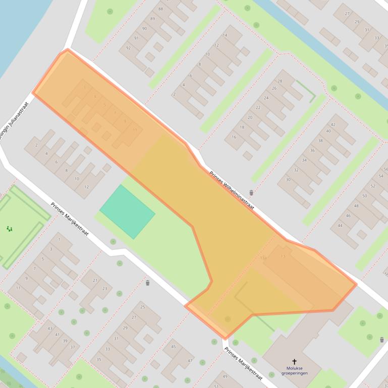 Kaart van postcodegebied 2841TK.