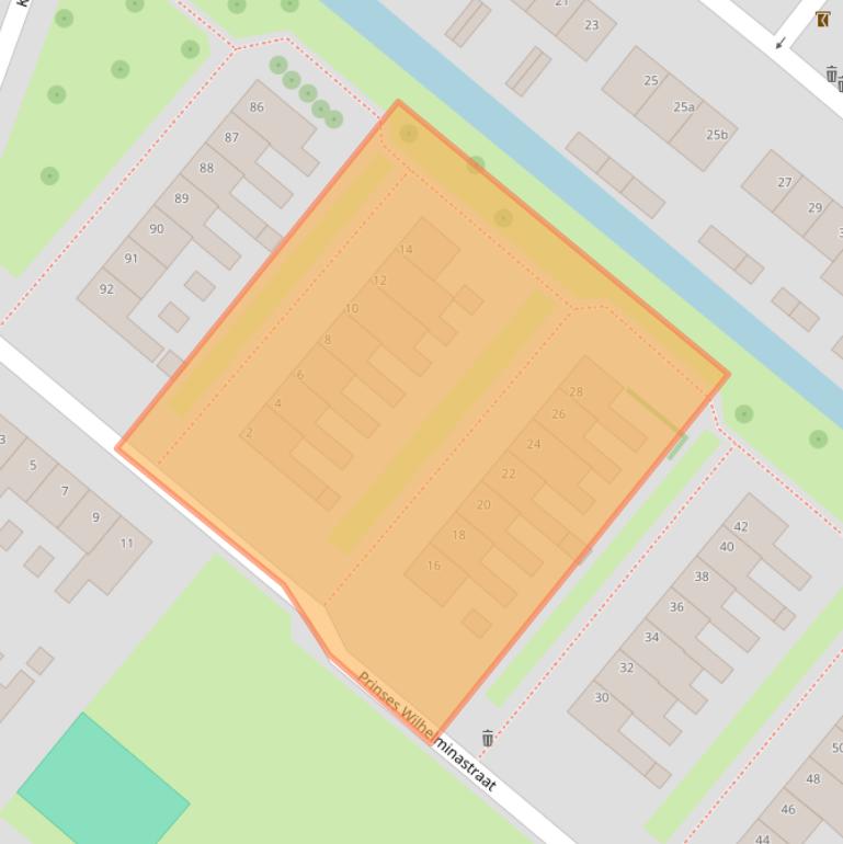 Kaart van postcodegebied 2841TL.