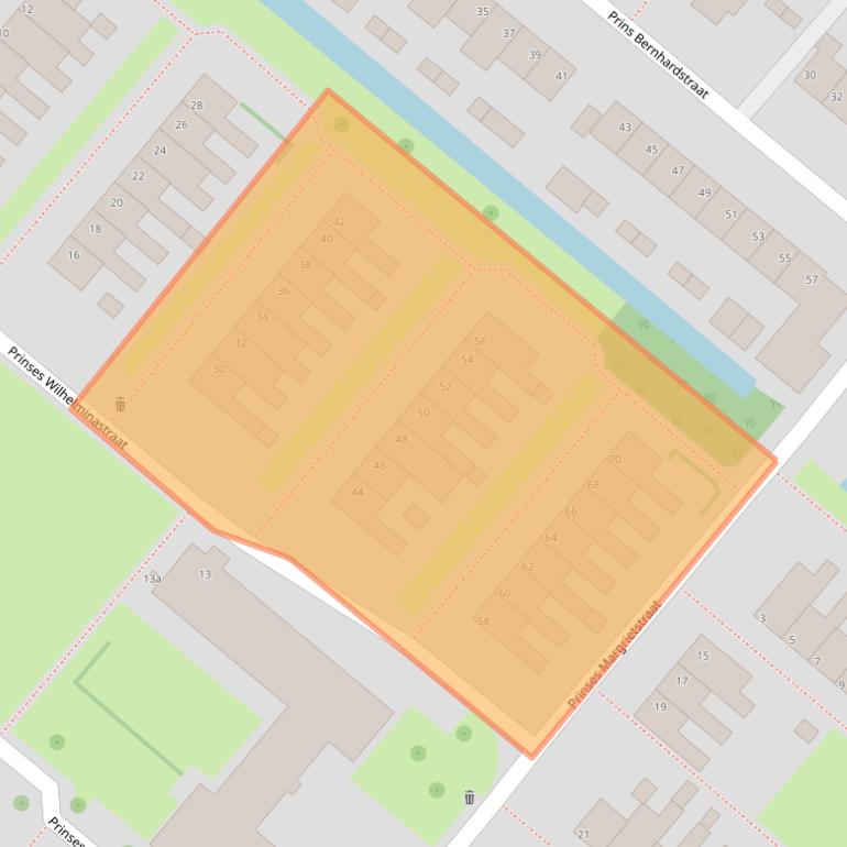 Kaart van postcodegebied 2841TM.