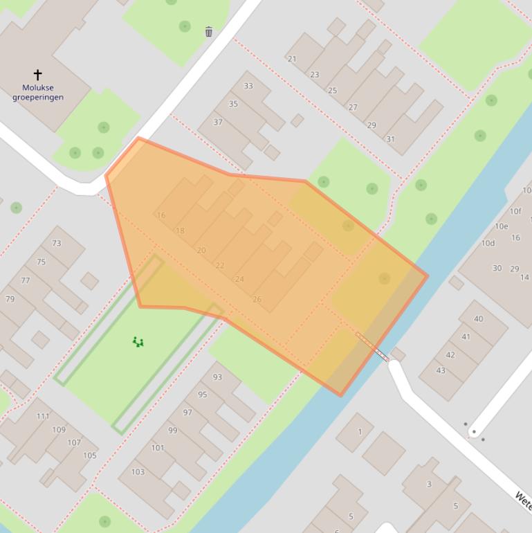 Kaart van postcodegebied 2841TW.