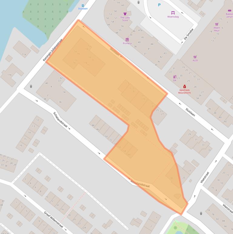 Kaart van postcodegebied 2841VC.