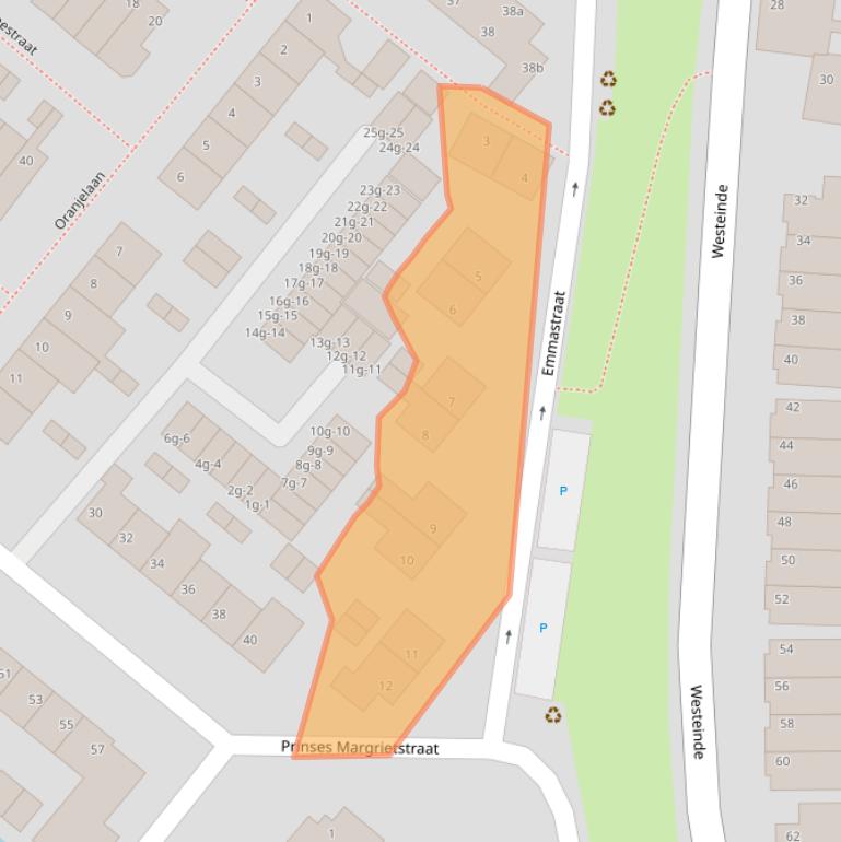 Kaart van postcodegebied 2841VV.