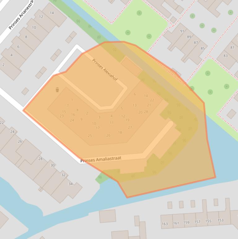 Kaart van postcodegebied 2841VX.