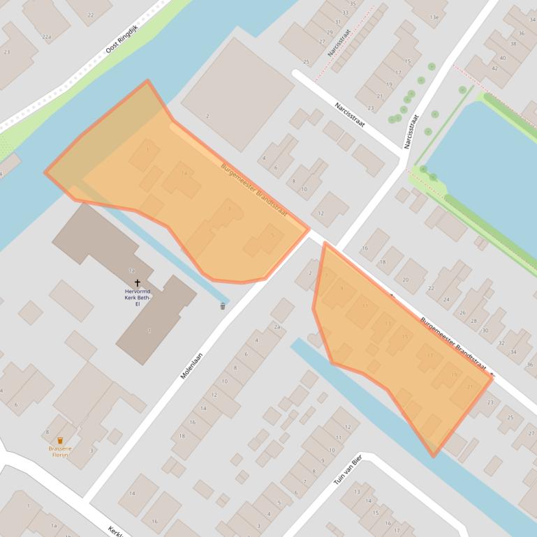 Kaart van postcodegebied 2841XA.