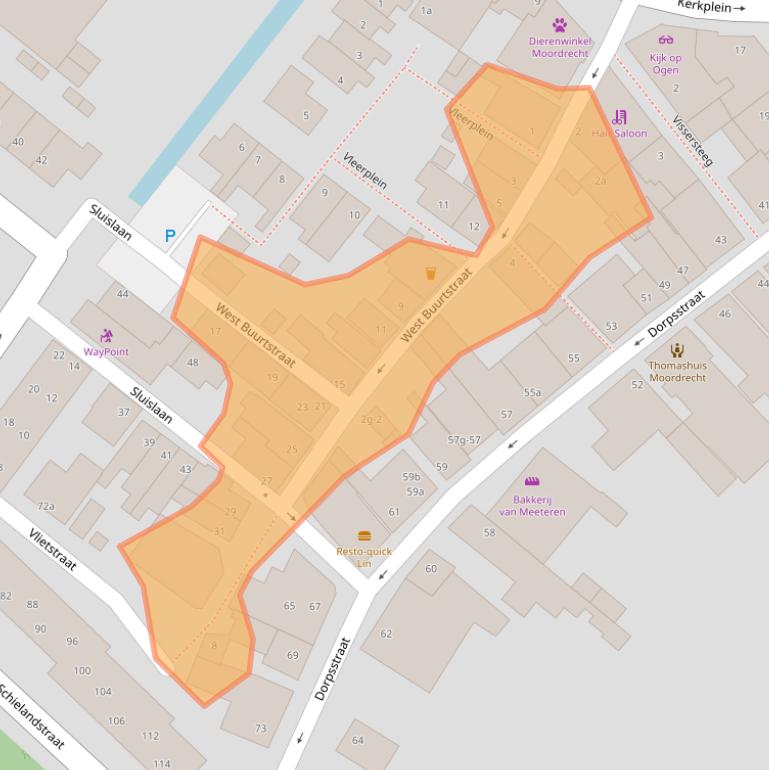 Kaart van postcodegebied 2841XG.