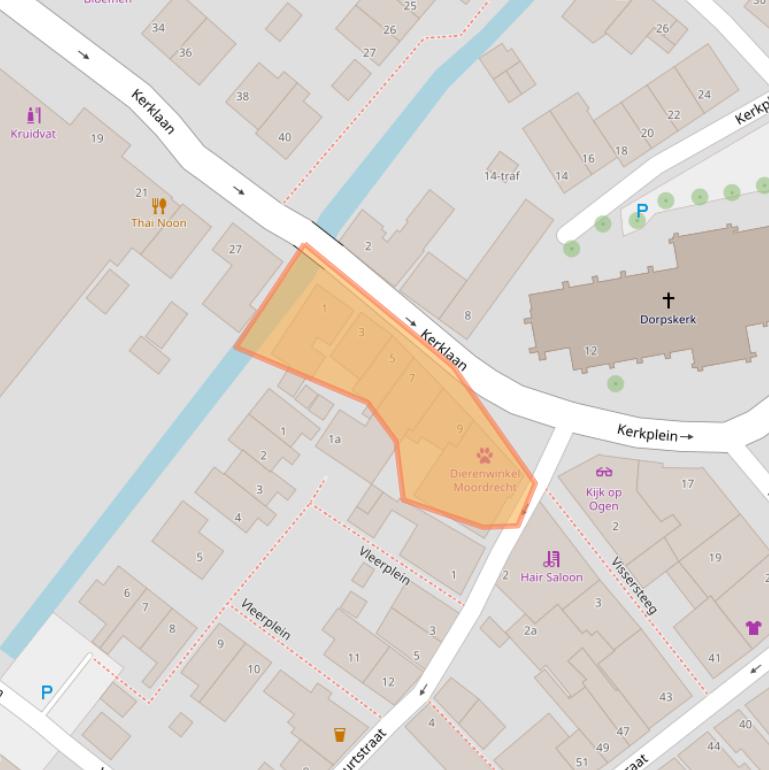 Kaart van postcodegebied 2841XK.