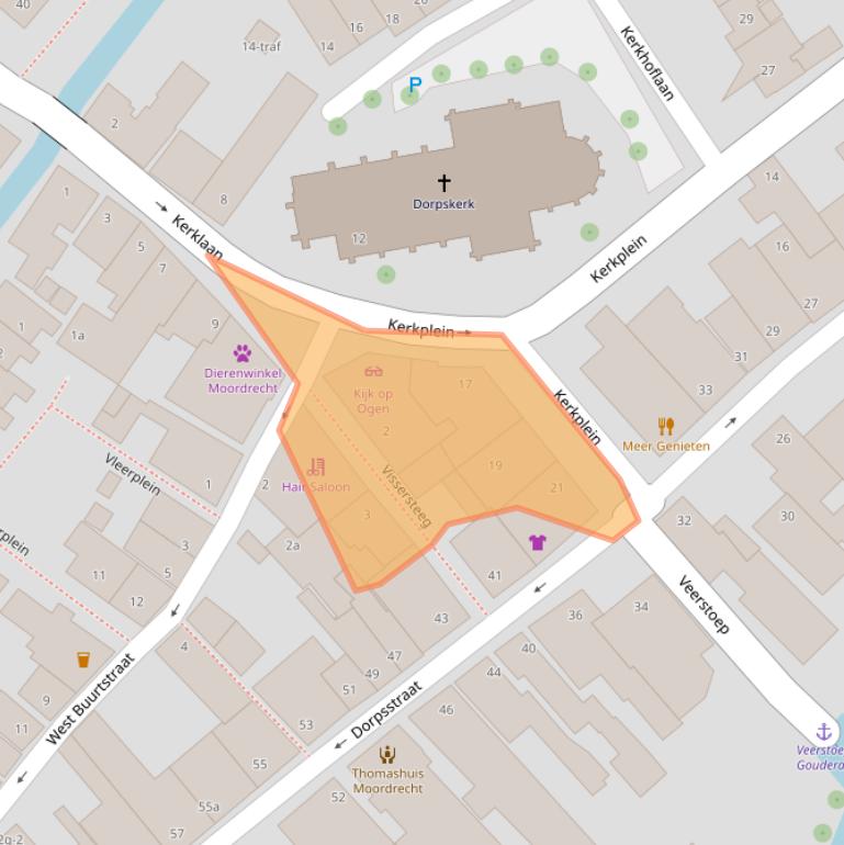 Kaart van postcodegebied 2841XL.