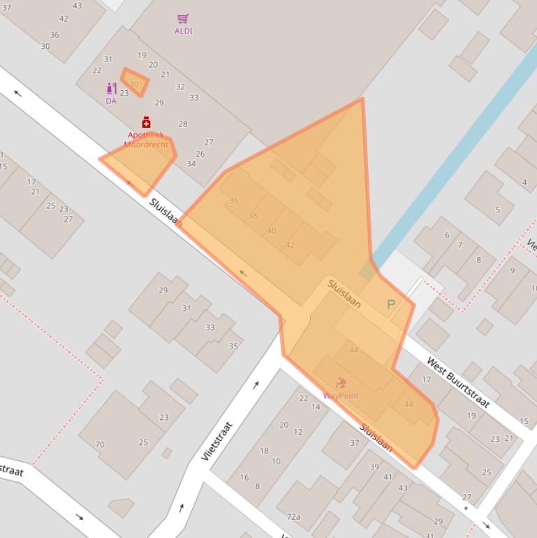 Kaart van postcodegebied 2841XS.