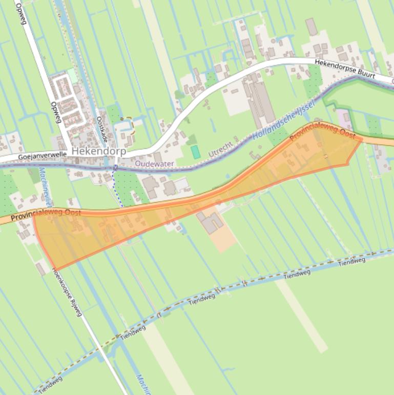 Kaart van postcodegebied 2851AB.