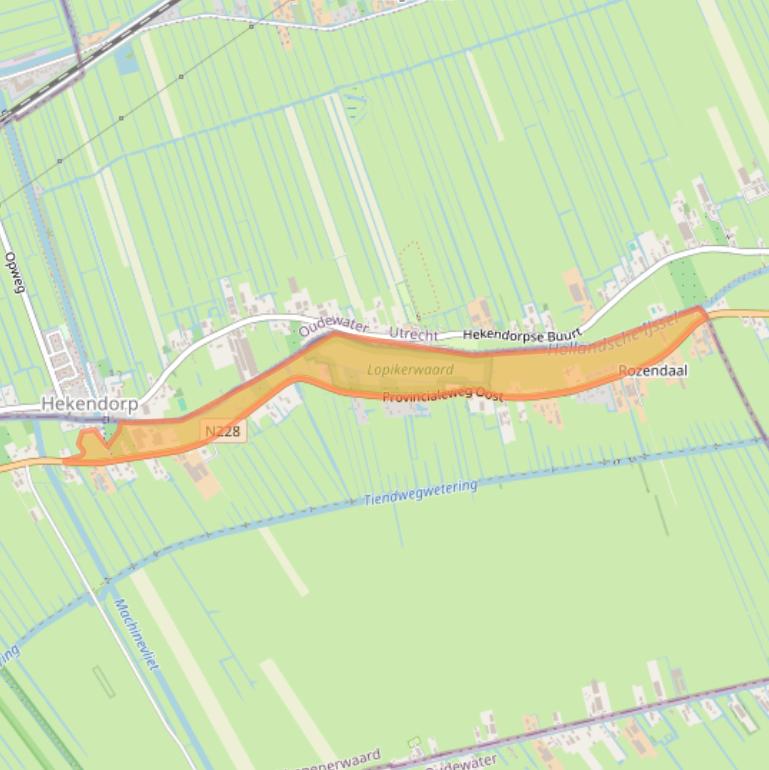 Kaart van postcodegebied 2851AE.