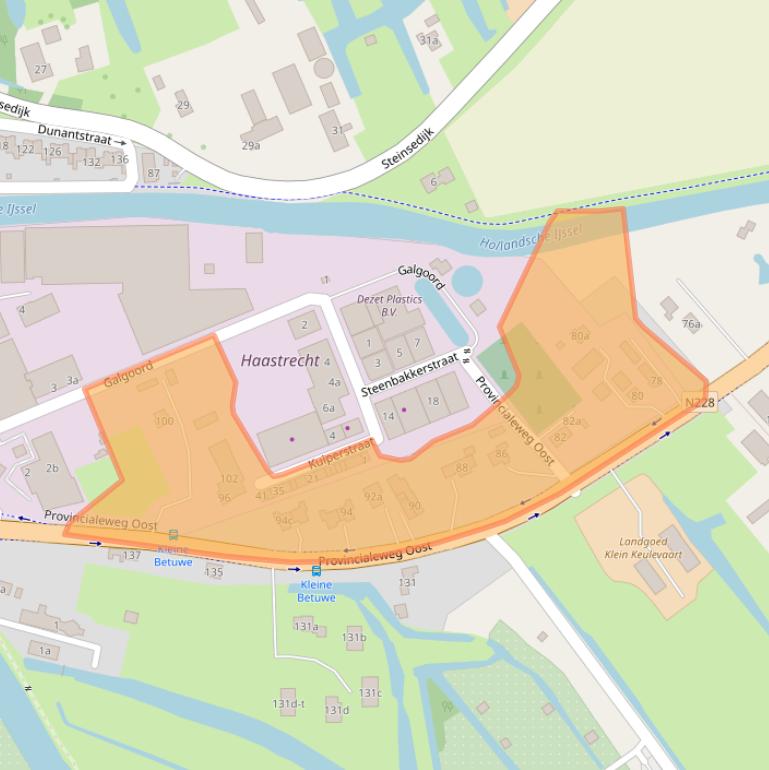 Kaart van postcodegebied 2851AJ.