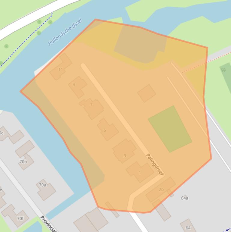 Kaart van postcodegebied 2851AL.