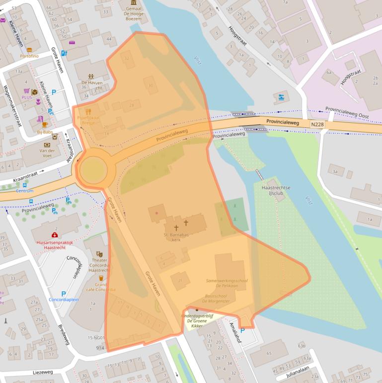 Kaart van postcodegebied 2851BM.