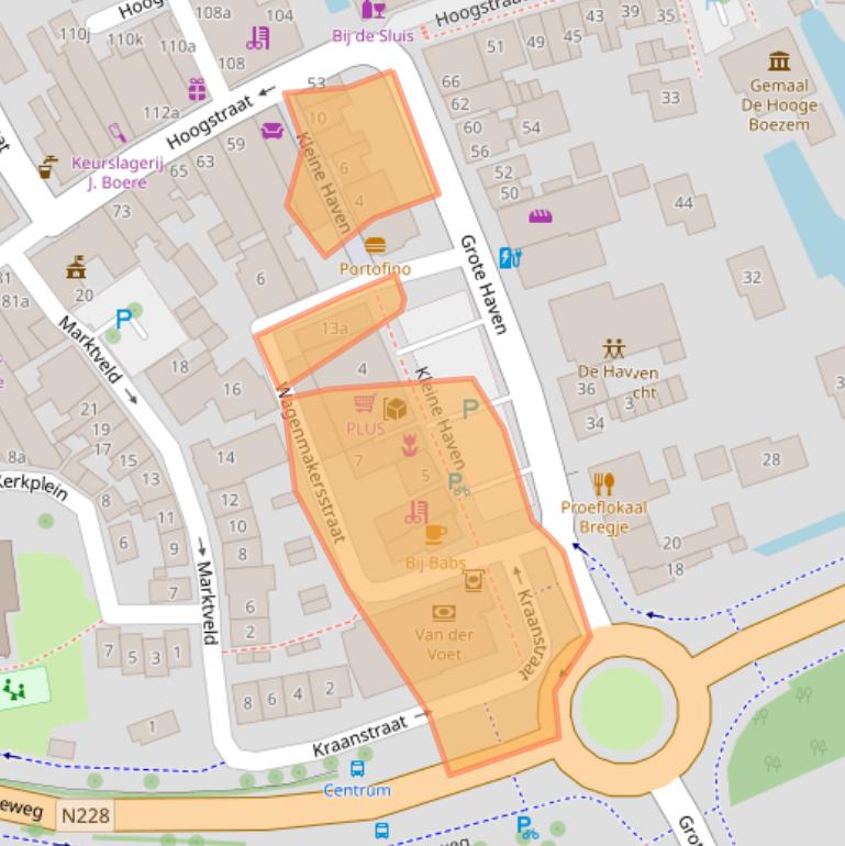 Kaart van postcodegebied 2851BP.