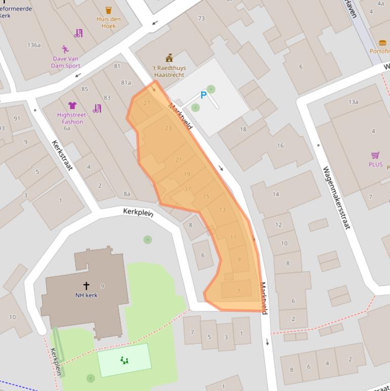 Kaart van postcodegebied 2851BS.