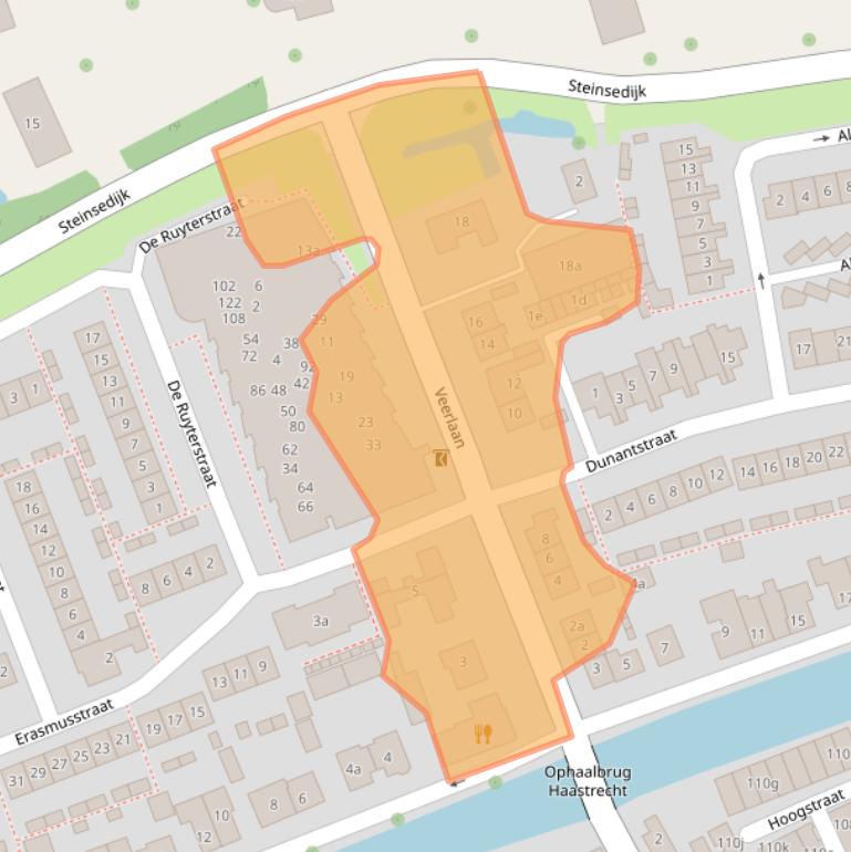 Kaart van postcodegebied 2851BV.