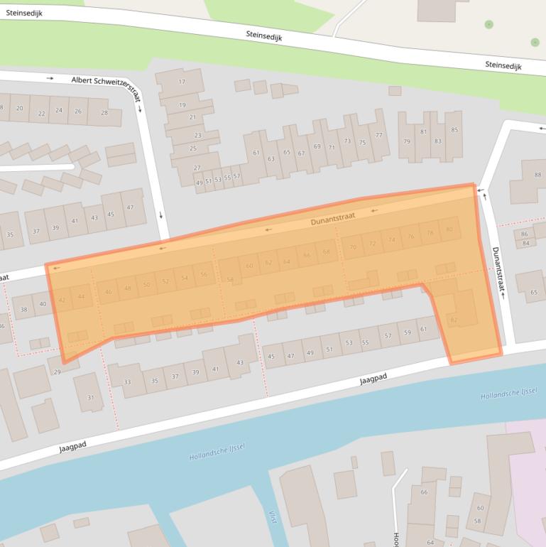 Kaart van postcodegebied 2851CA.