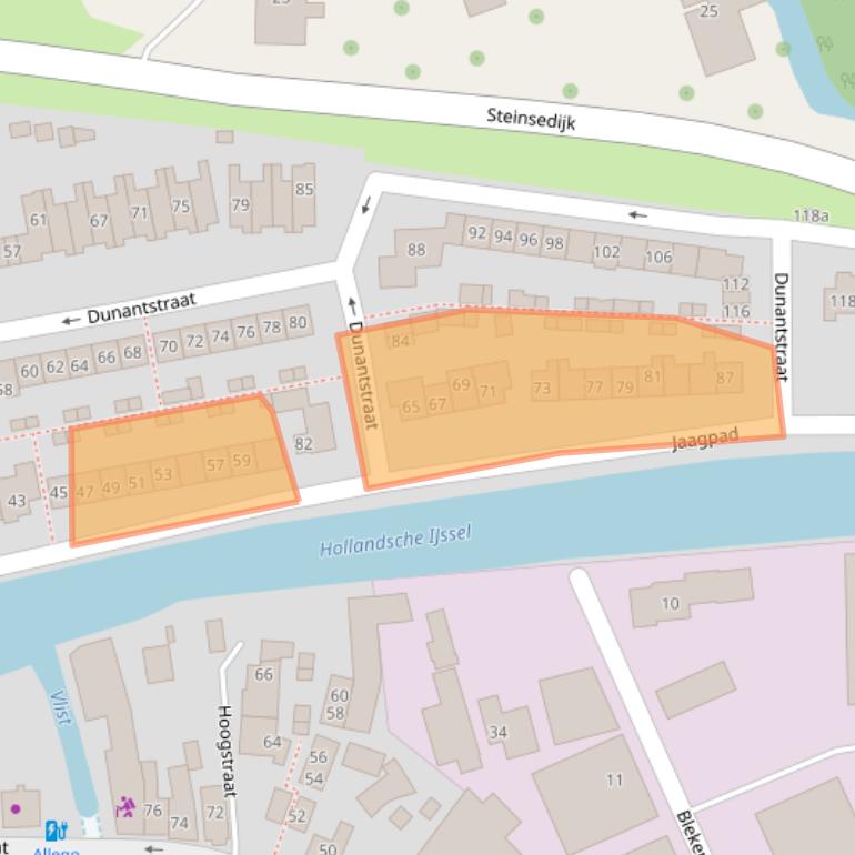 Kaart van postcodegebied 2851CG.