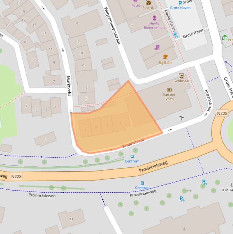 Kaart van postcodegebied 2851CZ.