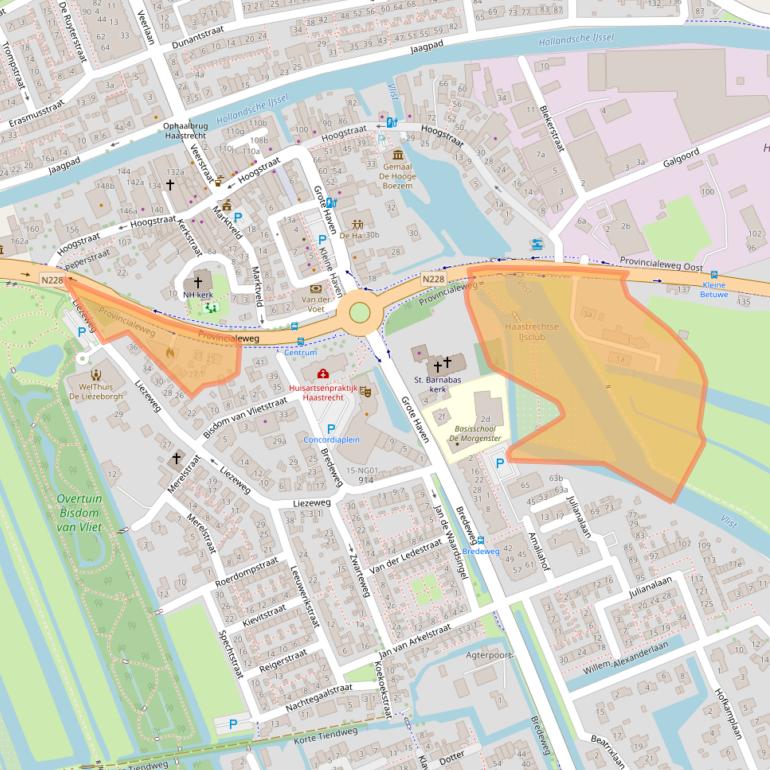 Kaart van postcodegebied 2851EA.