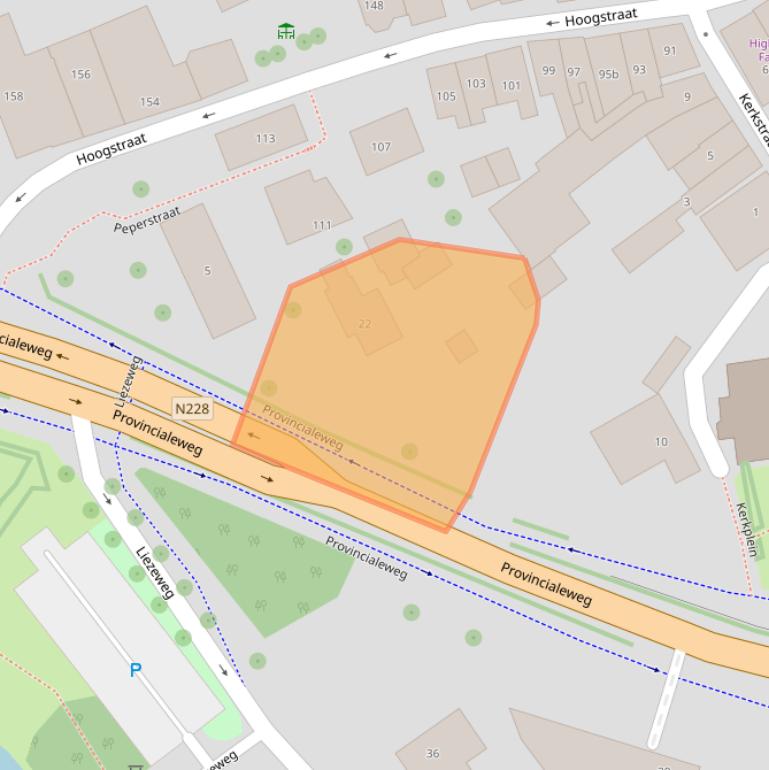 Kaart van postcodegebied 2851EB.