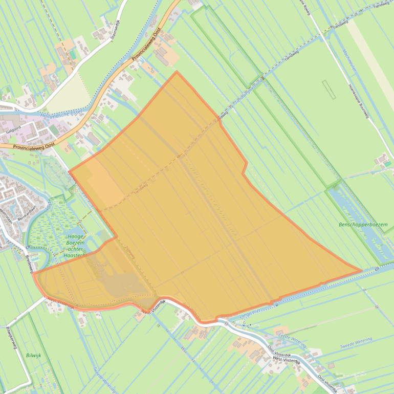Kaart van postcodegebied 2851ET.