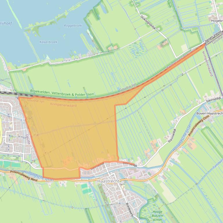 Kaart van postcodegebied 2851LA.