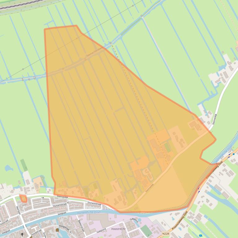 Kaart van postcodegebied 2851LB.