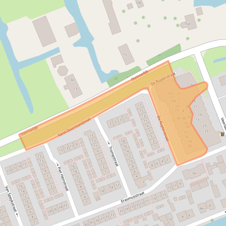 Kaart van postcodegebied 2851TD.