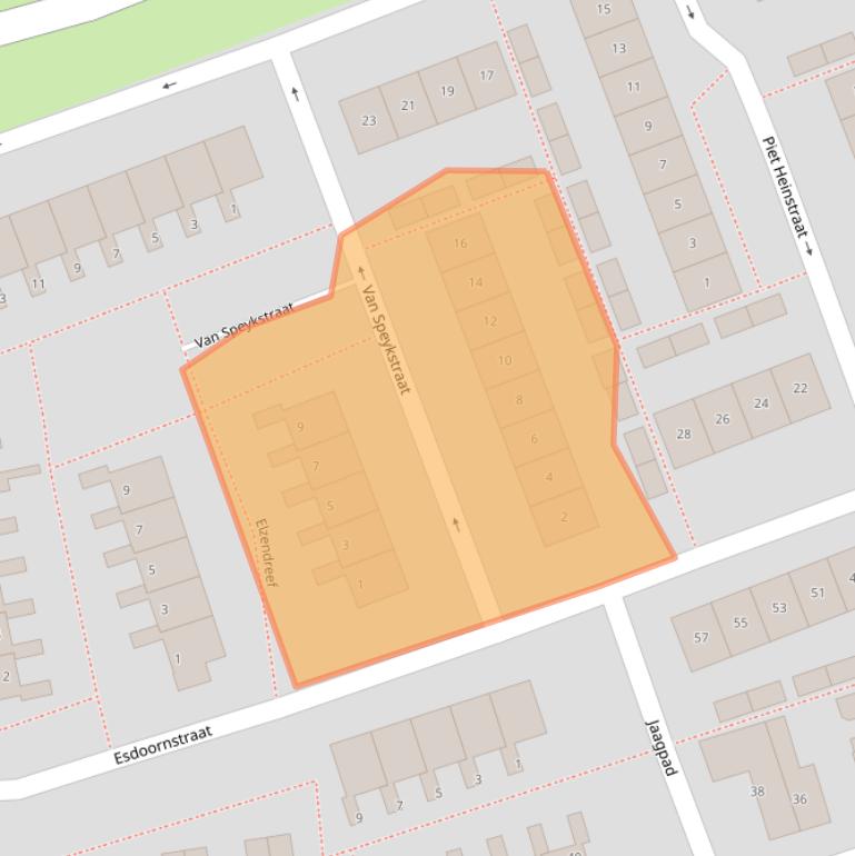 Kaart van postcodegebied 2851TH.