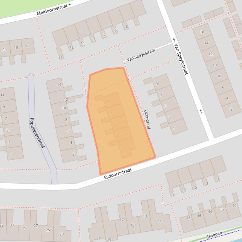 Kaart van postcodegebied 2851TM.