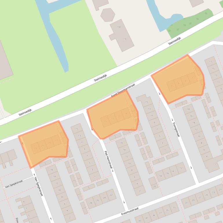 Kaart van postcodegebied 2851TS.