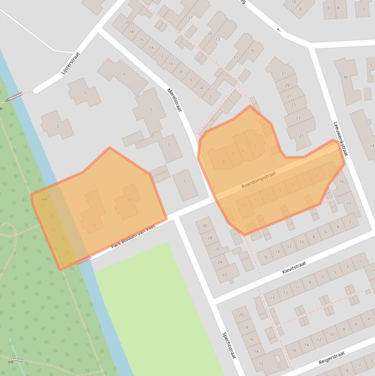 Kaart van postcodegebied 2851VR.