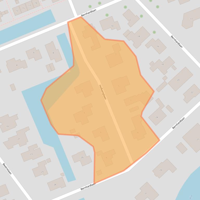 Kaart van postcodegebied 2851XE.