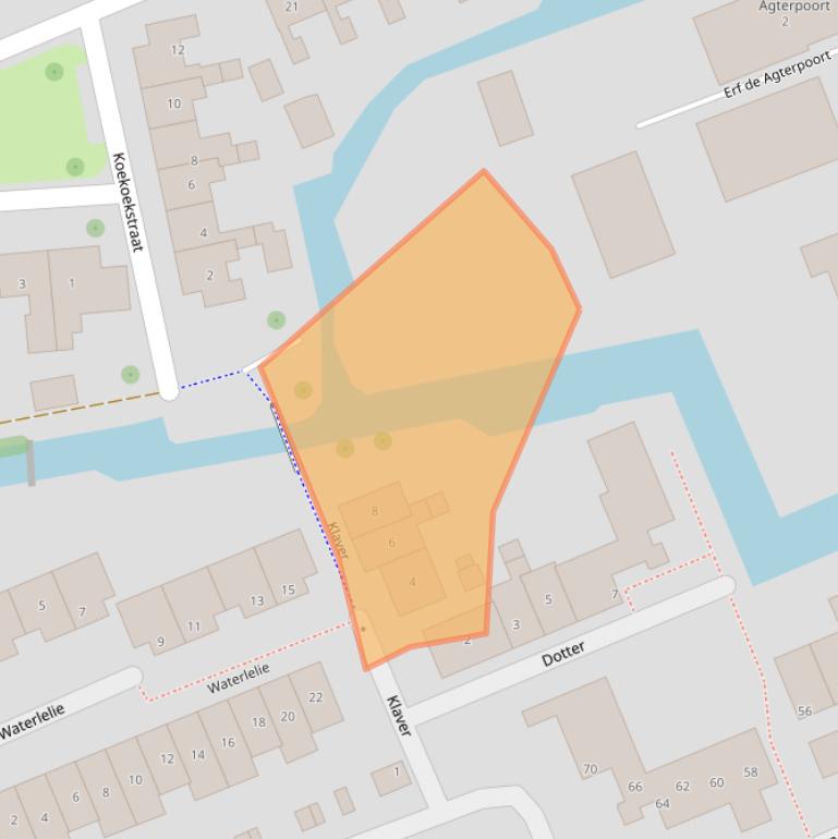 Kaart van postcodegebied 2851ZB.