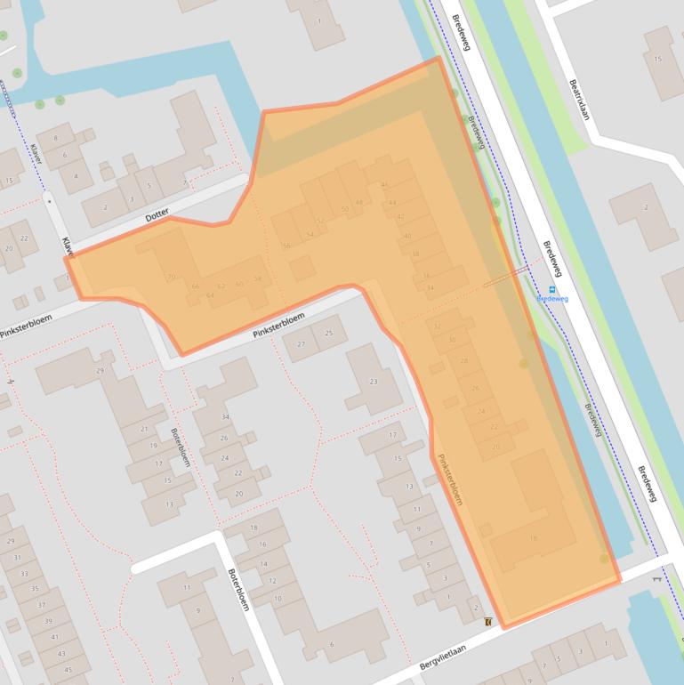 Kaart van postcodegebied 2851ZH.