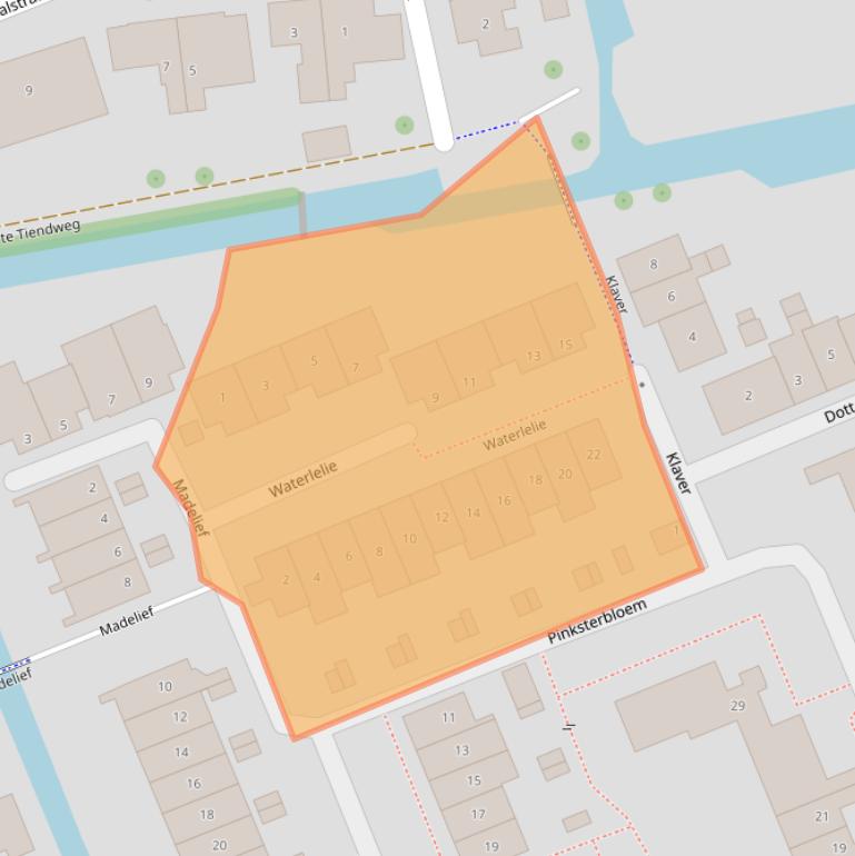 Kaart van postcodegebied 2851ZL.