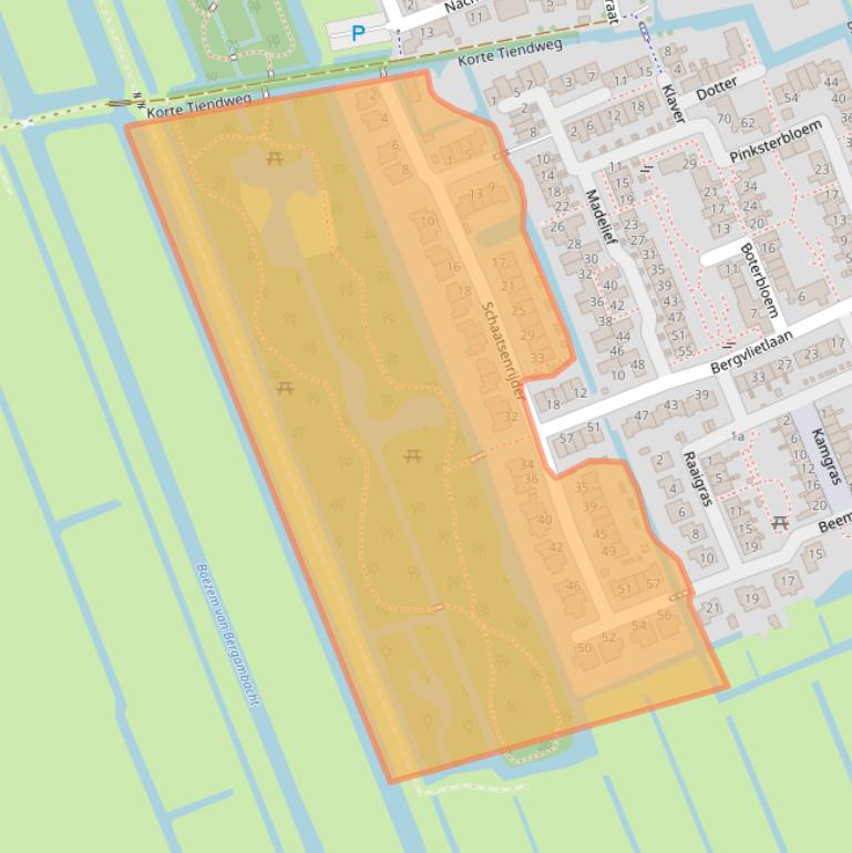 Kaart van postcodegebied 2851ZN.