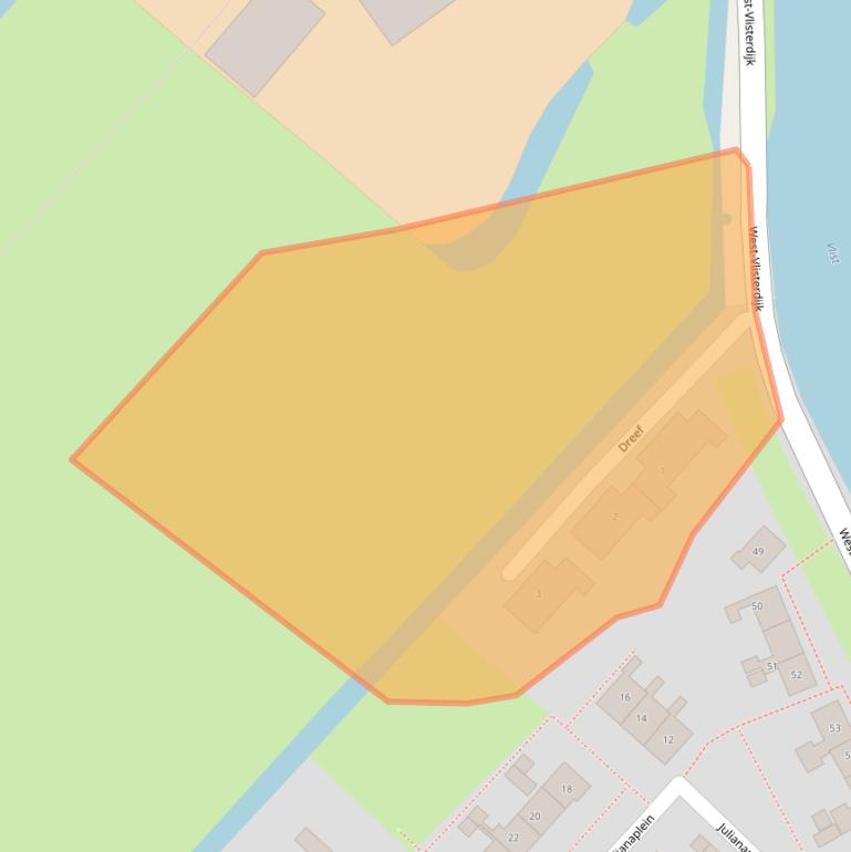 Kaart van postcodegebied 2855AL.